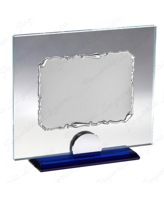 PLACA CONMEMORATIVA CRISTAL 22X18.5 CHAPA16X12                                                      