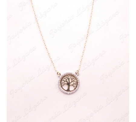 GARGANTILLA ORO 18 KTS ARBOL VIDA BICOLOR CERCO CIRCO.13MM                                          