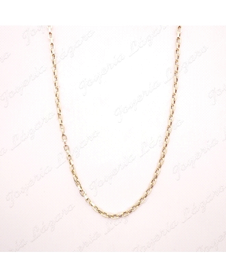 CADENA 60 CM. ORO 18 KTS FOZADA HUECA ITALIANA 4X1.5MM                                              