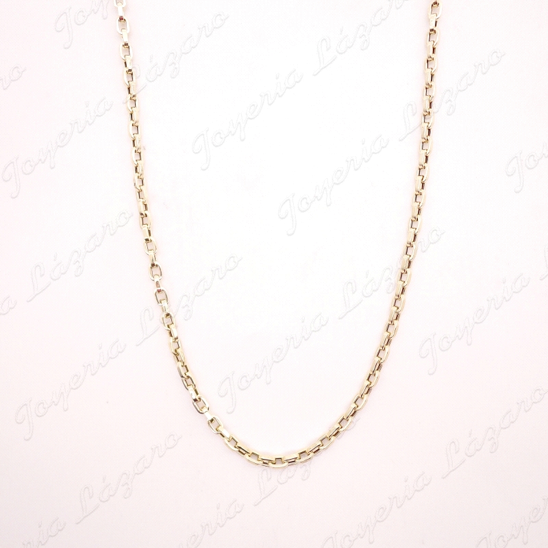 CADENA 60 CM. ORO 18 KTS FOZADA HUECA ITALIANA 4X1.5MM                                              
