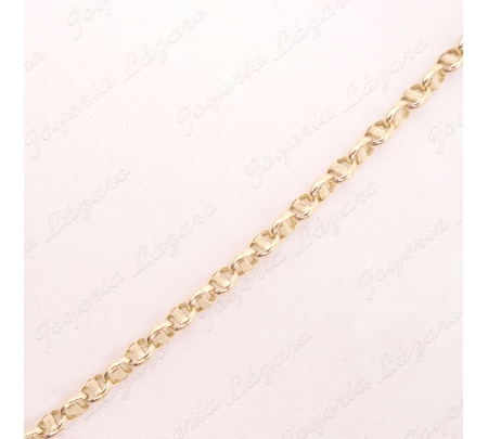 CADENA 45 CM. ORO 18 KTS ITALIANA ESLAB. BARCO PALO