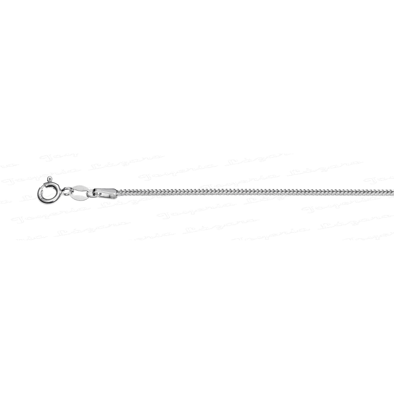 CADENA 45 CM. PLATA COLA DE ZORRO RODIADA ANCHO 1MM                                                 