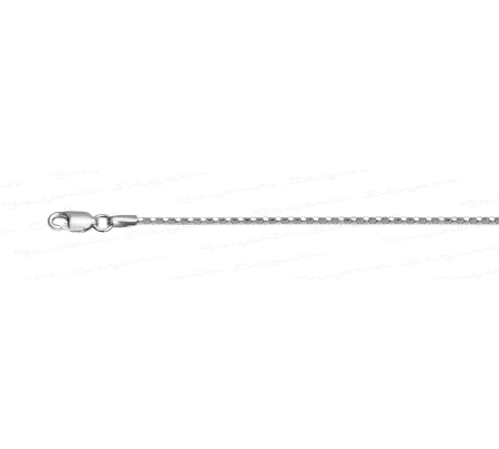 CADENA 45 CM. PLATA PALOMITA PLANA RODIADA ANCHO 1.2MM