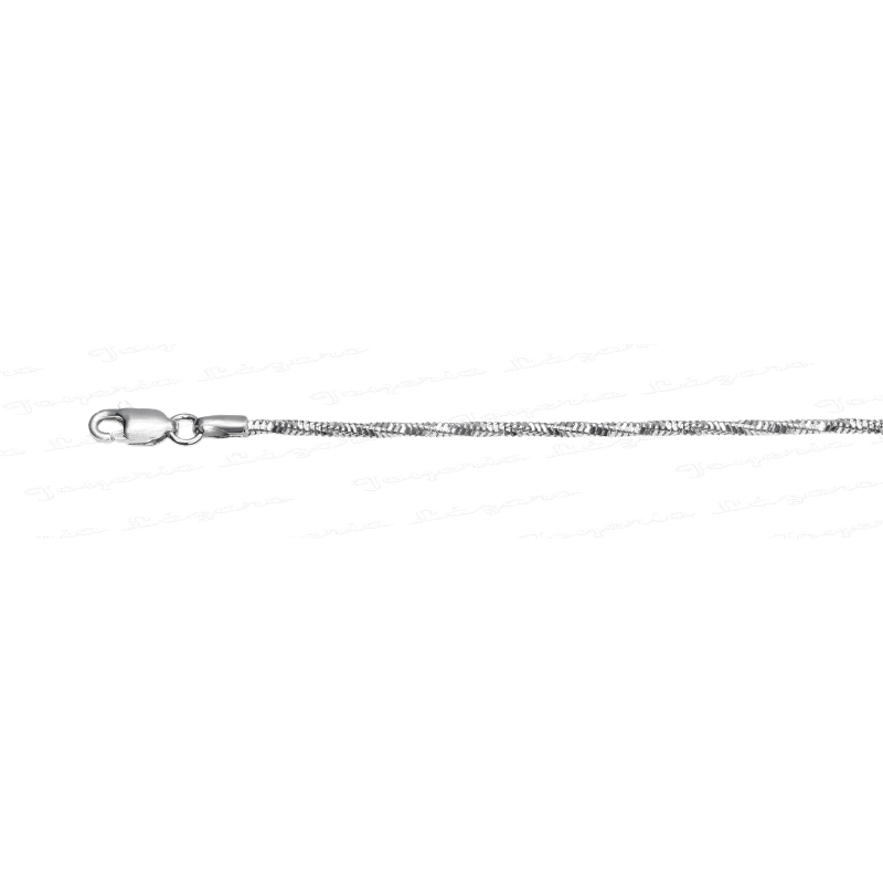 CADENA 45 CM. PLATA COLA DE TOPO DIAMANTADA RODIADA 1.4MM ANCHO                                     