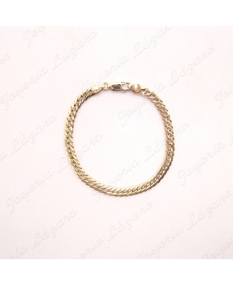 PULSERA ORO 18KT OCASION BARBADA TUPICA 4MM Y MEDIO                                                 
