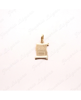 PLACA ORO 18KT OCASION PERGAMINO RH12X16                                                            