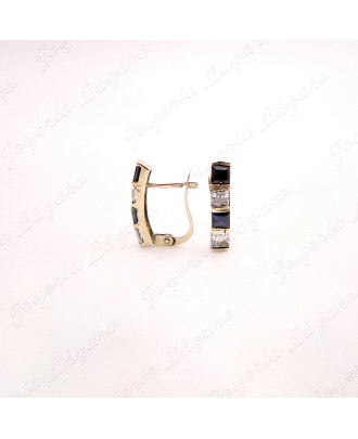 PEND. ORO 18KT OCASION 2 ONIX + 2 CIRCONITAS C.CAT                                                  