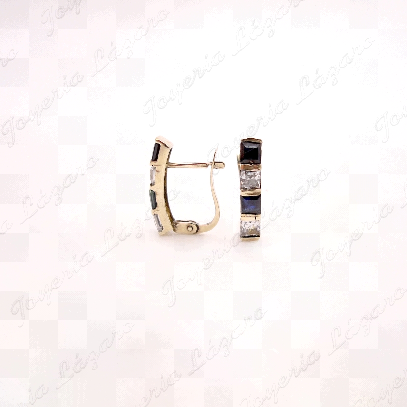 PEND. ORO 18KT OCASION 2 ONIX + 2 CIRCONITAS C.CAT                                                  