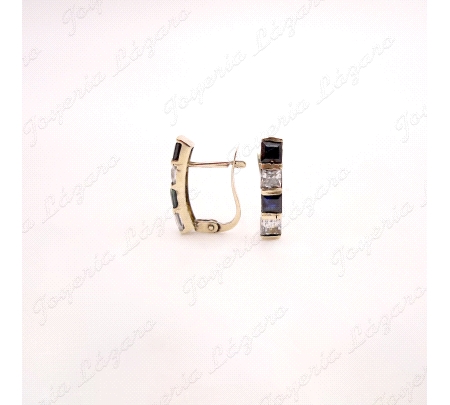 PEND. ORO 18KT OCASION 2 ONIX + 2 CIRCONITAS C.CAT                                                  