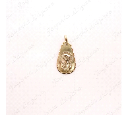 MEDALLA ORO 18KT OCASION VIRGEN NIÑA GOTA 19X11                                                     