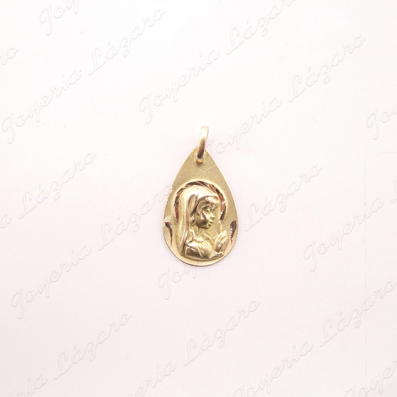 MEDALLA ORO 18KT OCASION VIRGEN NIÑA GOTA                                                           