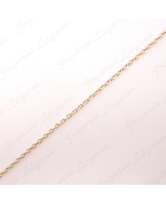 CADENA 50 CM. ORO 18KT OCASION FORZADA  1MM HANCHO                                                  