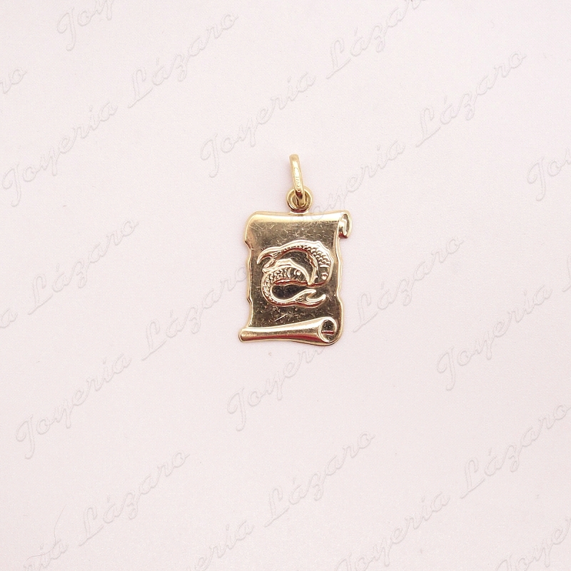 PLACA ORO 18KT OCASION HOROSCOPO PISCIS                                                             