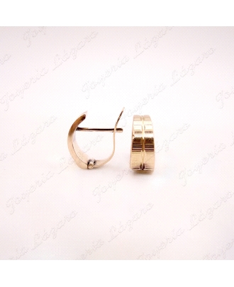 PEND. ORO 18KT OCASION 2 BANDAS RAYADAS ARCO C, CAT.                                                