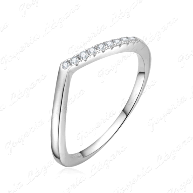 SORTIJA PLATA FORMA PICO MITAD MICROENGASTE                                                         