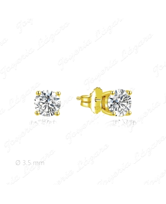 PEND. PLATA CHAPADA ORO CIRCO3.5MM GARRAS C. PRE.                                                   
