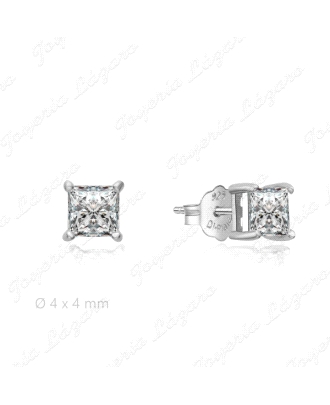 PEND. PLATA CIRCO CUADRADA 4MM GARRAS C. PRES.                                                      