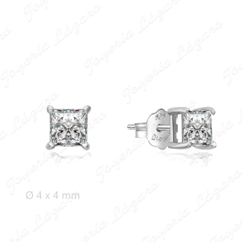 PEND. PLATA CIRCO CUADRADA 4MM GARRAS C. PRES.                                                      
