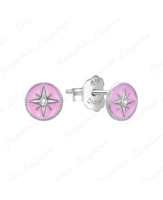 PEND. PLATA ROSA DE LOS VIENTOS ESMALTE ROSA C. PRES.                                               