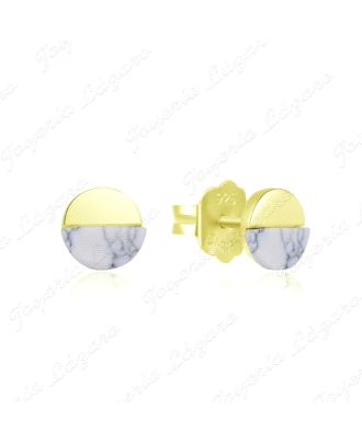 PEND. PLATA CHAPADA ORO OVALO MITAD ESMALTE MARMOL                                                  