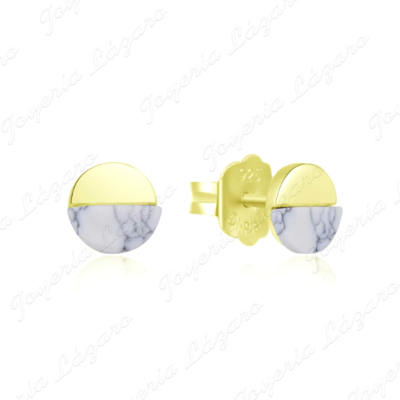 PEND. PLATA CHAPADA ORO OVALO MITAD ESMALTE MARMOL                                                  