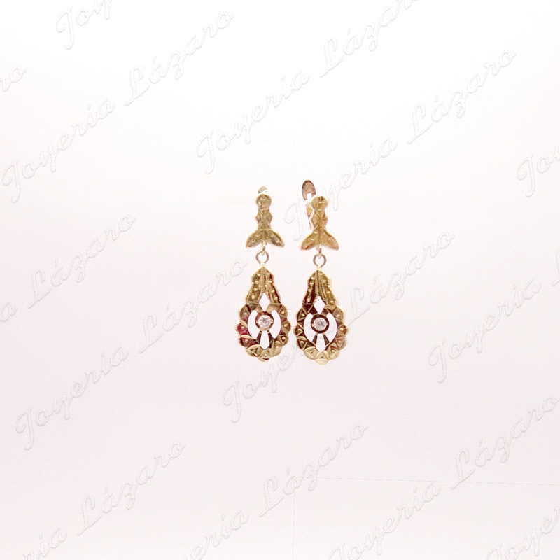 PEND. LARGOS ORO 18KT OCASION CORDOBES CON MOSCA C. CAT.                                            