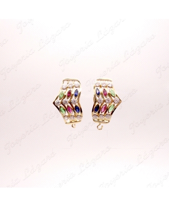 PEND. ORO 18KT OCASION CIERRE OMEGA CIRCO MARQUESA TRICOLOR                                         