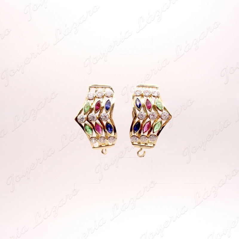 PEND. ORO 18KT OCASION CIERRE OMEGA CIRCO MARQUESA TRICOLOR                                         