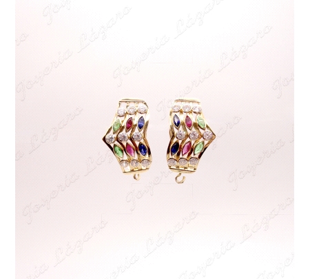 PEND. ORO 18KT OCASION CIERRE OMEGA CIRCO MARQUESA TRICOLOR                                         