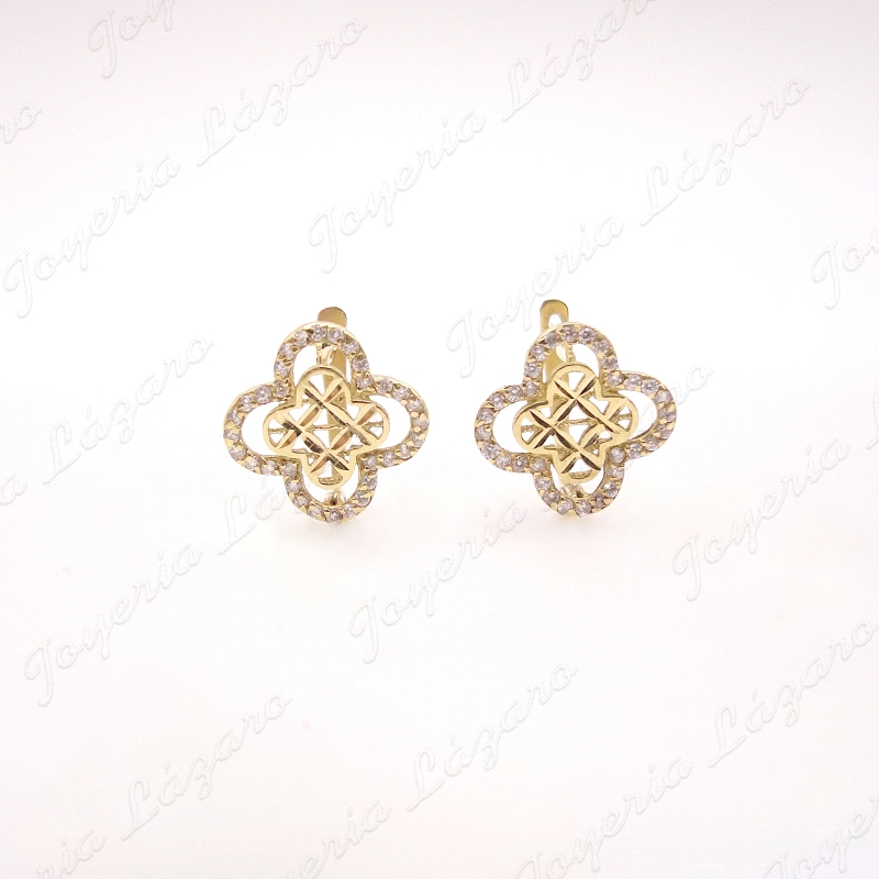 PEND. ORO 18KT OCASION FLOR CALADA CON CIRCONITA                                                    