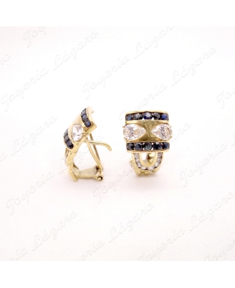 PEND. ORO 18KT OCASION CIERRE OMEGA, ONIX Y CIRCONITAS                                              