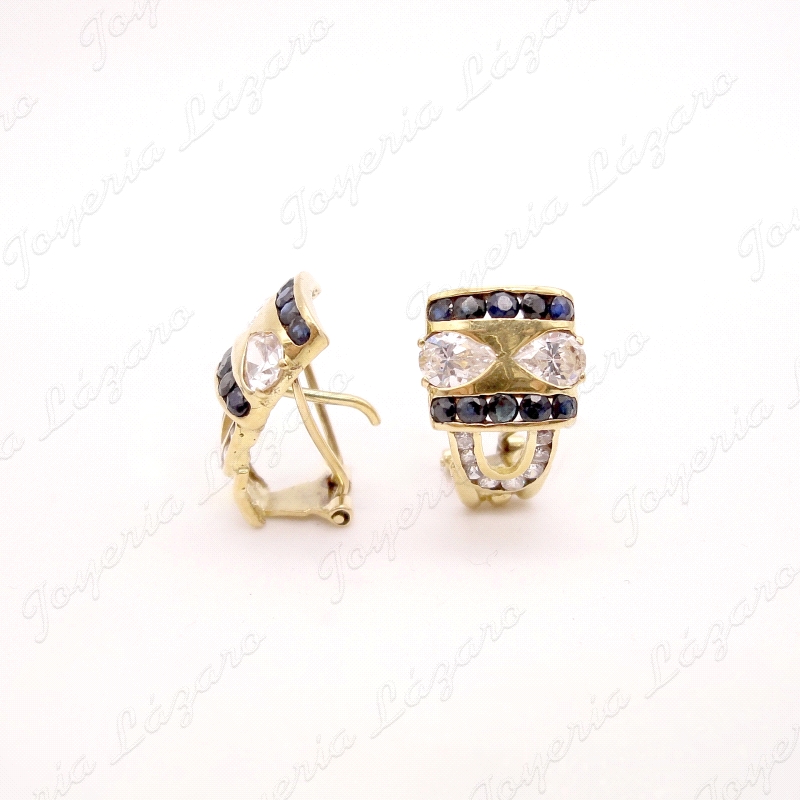 PEND. ORO 18KT OCASION CIERRE OMEGA, ONIX Y CIRCONITAS                                              