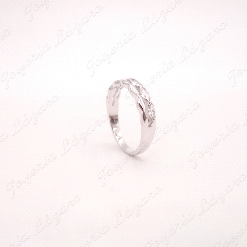 SORTIJA PLATA DOBLE TRENZADO + CIRCONITA MARQUESA                                                   