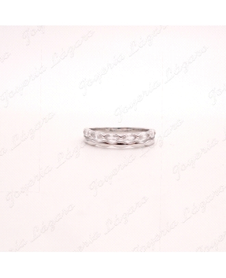 SORTIJA PLATA DOBLE TRENZADO + CIRCONITA MARQUESA                                                   