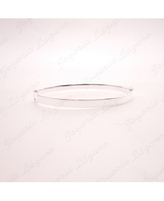 PULSERA 1/2 CAÑA PLATA TABLA 5MM ANCHO 68MM                                                         