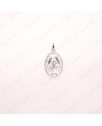 MEDALLA PLATA OVAL MILAGROSA 15X18                                                                  
