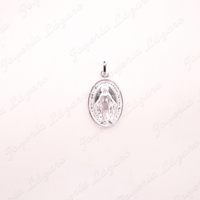 MEDALLA PLATA OVAL MILAGROSA 15X18                                                                  