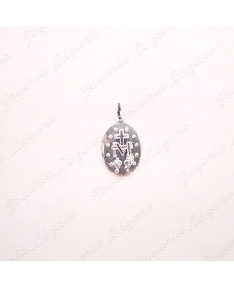 MEDALLA PLATA OVAL MILAGROSA 15X18                                                                  