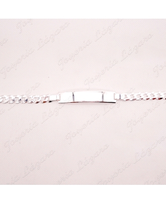 ESCLAVA PLATA BARBADA 6MM PLACA 8MM                                                                 