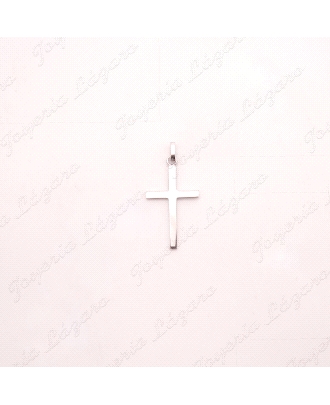 CRUZ PLATA CHAPA LISA 19X34MM                                                                       