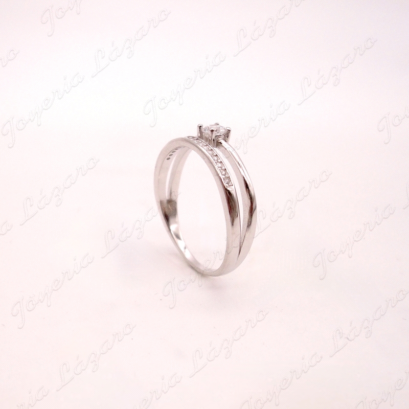 SORTIJA PLATA DOBLE CUAJO GARRAS + MICROENGASTES