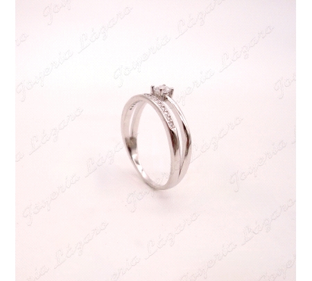 SORTIJA PLATA DOBLE CUAJO GARRAS + MICROENGASTES