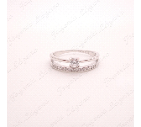 SORTIJA PLATA DOBLE CUAJO GARRAS + MICROENGASTES