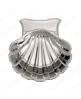 CONCHA BAUTIZO METAL PLATEADO BASE PARA GRABADO                                                     
