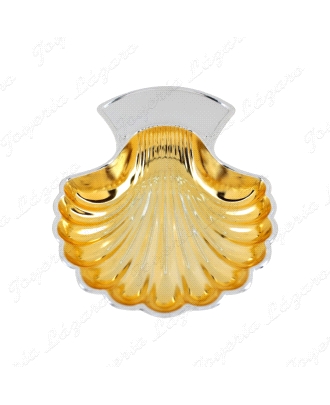 CONCHA BAUTIZO METAL DORADO 13.5X11CM                                                               