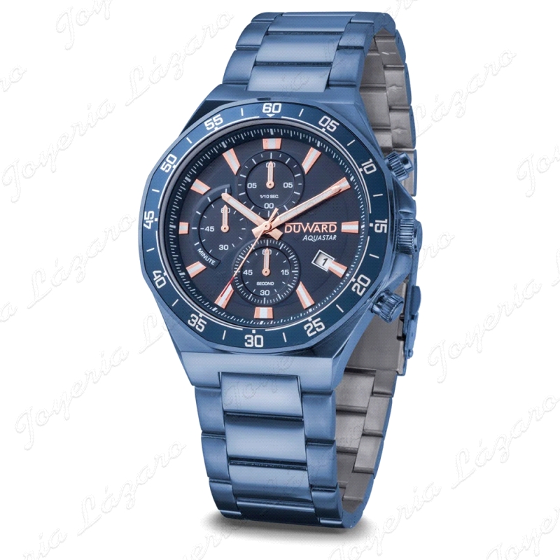 DUWARD RELOJ CABALLERO ACERO AZUL CRONO                                                             