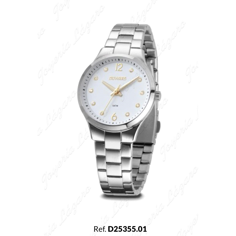 DUWARD RELOJ SRA. ACERO ESF. BLANCA CIRCO EN HORAS                                                  