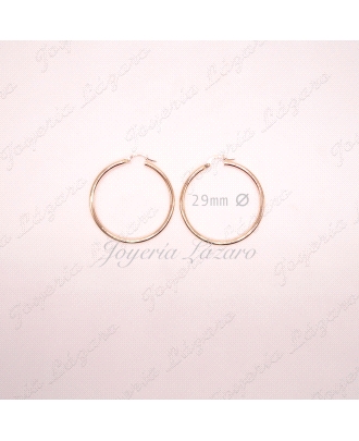 PEND. AROS ORO 18 KTS TUBO LISO 2MM X30 EXT                                                         