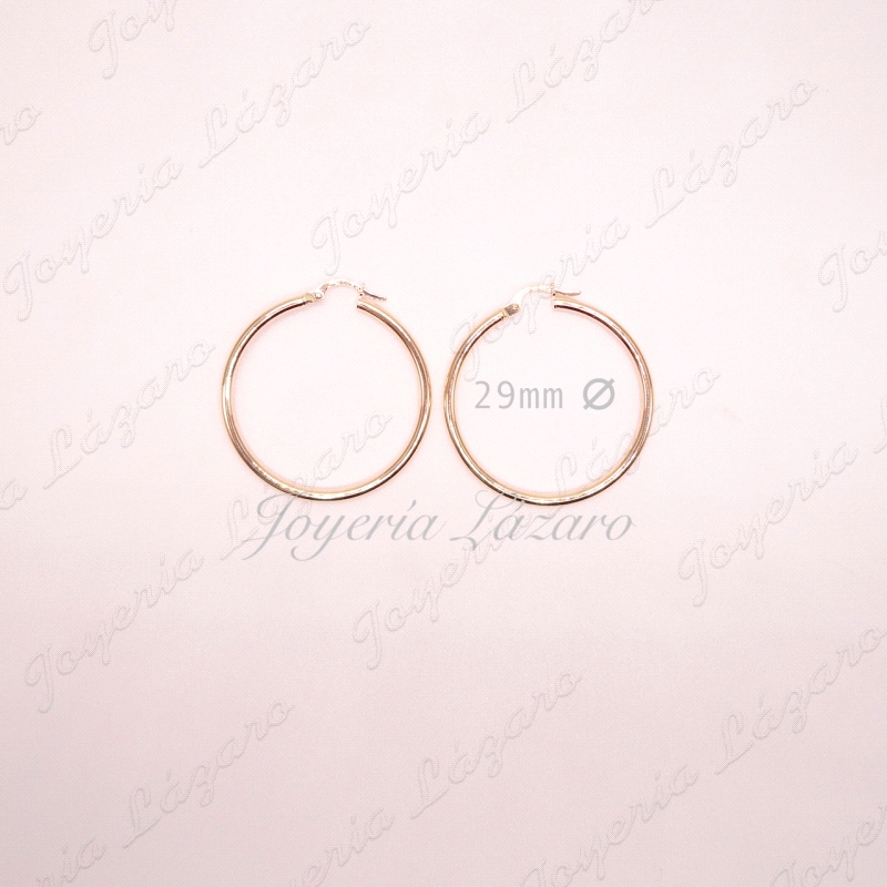 PEND. AROS ORO 18 KTS TUBO LISO 2MM X30 EXT                                                         