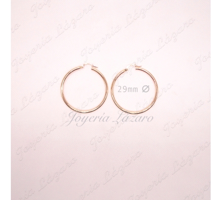 PEND. AROS ORO 18 KTS TUBO LISO 2MM X30 EXT                                                         